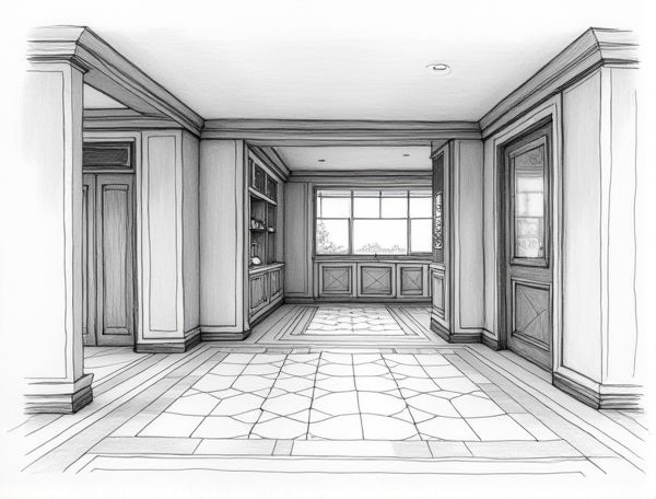 Art Deco Home Design Featuring Custom Terrazzo Flooring in Modern Manufacturing