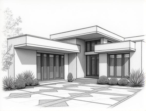 Art Deco Home Design Featuring Custom Terrazzo Inserts in Modern Manufacturing