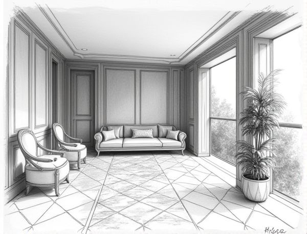 Art Deco Home Design: Showcasing Geometric Terrazzo Floors in Modern Manufacturing