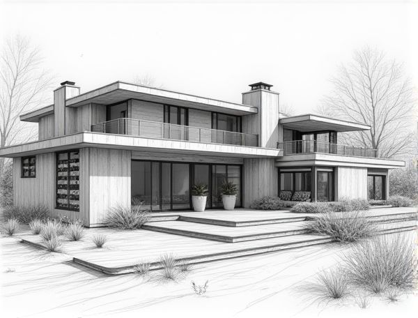 Art Deco Home Design Featuring Custom Humidity-Controlled Wine Cellars in Modern Manufacturing