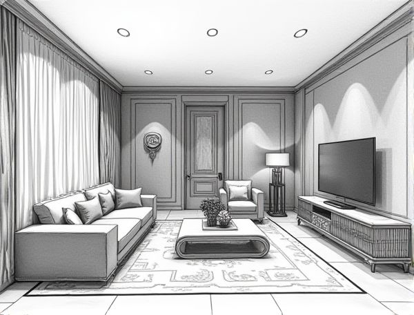 Art Deco Home Design Showcasing Lacquered Macassar Ebony Inlay Techniques in Modern Manufacturing