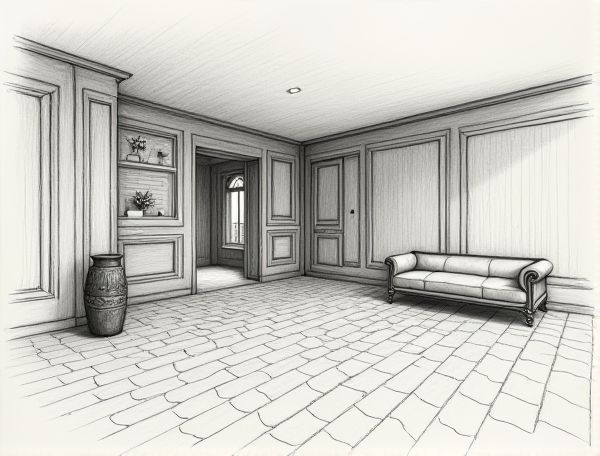 Art Deco Home Design: The Allure of Scalloped Brass Inlay Flooring in Modern Manufacturing