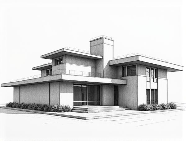Art Deco Home Design with Stepped Parapet Roofs: Manufacturing Techniques and Architectural Features