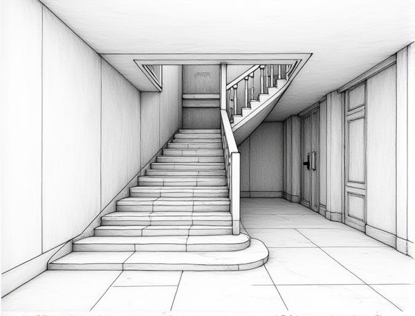 Art Deco Home Design Highlighted by Terrazzo Staircase Treads in Modern Manufacturing