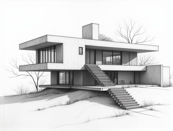 Bauhaus Home Design with Cantilevered Staircases in Modern Manufacturing: Key Elements, Materials, and Aesthetic Principles