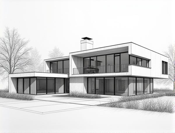 Bauhaus Home Design Featuring Clerestory Lighting for Industrial-Style Manufacturing Spaces