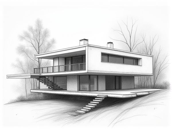 Bauhaus Home Design: Floating Cantilevered Staircases for Modern Manufacturing Spaces