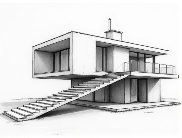 Bauhaus Home Design: Exploring Floating Concrete Stairs in Modern Manufacturing