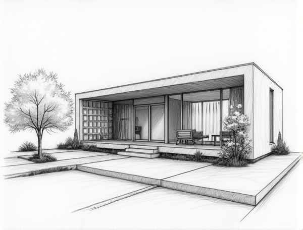 Bauhaus Home Design: Utilizing Glass Block Partition Walls in Modern Manufacturing Spaces