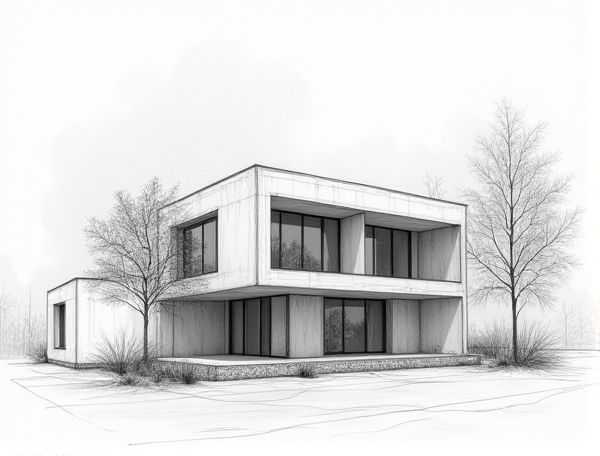 Bauhaus Home Design with Modular Movable Partitions: Flexible Living Spaces for Modern Manufacturing