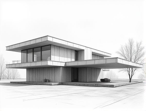 Bauhaus Home Design Featuring Polycarbonate Panel Cladding in Modern Manufacturing