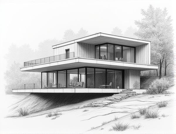 Bauhaus Home Design with Structural Glass Floors in Modern Manufacturing: Merging Minimalism with Innovative Transparency