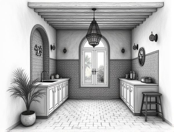 Bohemian Home Design: Infusing Kitchens with Moroccan Zellige Tile and Artisan Craftsmanship in Modern Manufacturing