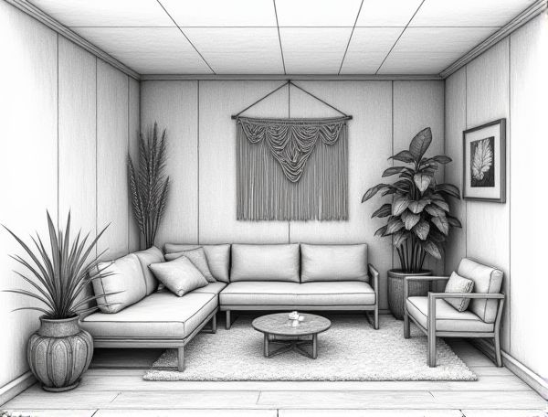 Boho Home Design with Macrame Wall Partitions: Defining Spaces and Style in Modern Manufacturing