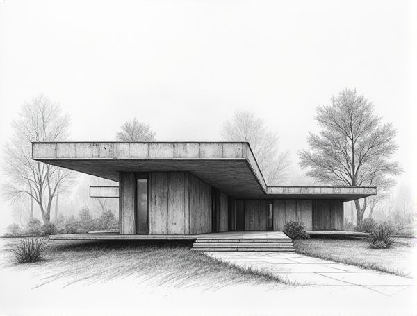 Brutalist Home Design Merged with Biophilic Elements in Manufacturing: Creating Harmonious, Raw, and Natural Living Spaces