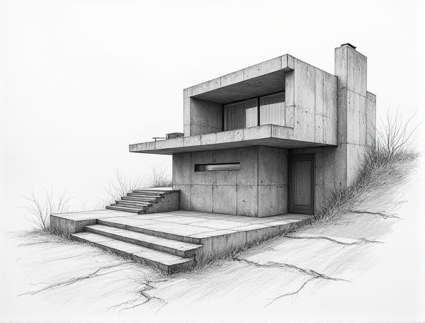Brutalist Home Design: Exploring Board-Formed Concrete Stairs and Their Impact on Modern Manufacturing
