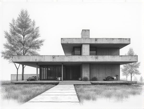 Brutalist Home Design: Exploring Bush-Hammered Concrete Walls in Modern Manufacturing