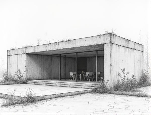 Brutalist Home Design with Exposed Aggregate Concrete Walls: An Industrial Approach to Residential Architecture