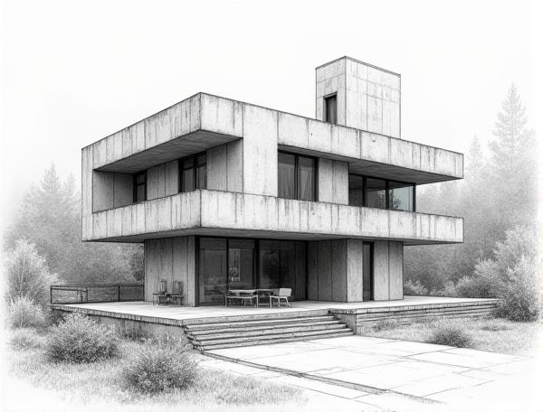 Brutalist Home Design: Showcasing Exposed Aggregate Concrete in Modern Architecture and Manufacturing