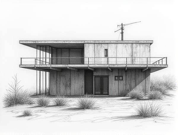 Brutalist Home Design: Showcasing Raw Concrete and Exposed Rebar Elements in Modern Architecture