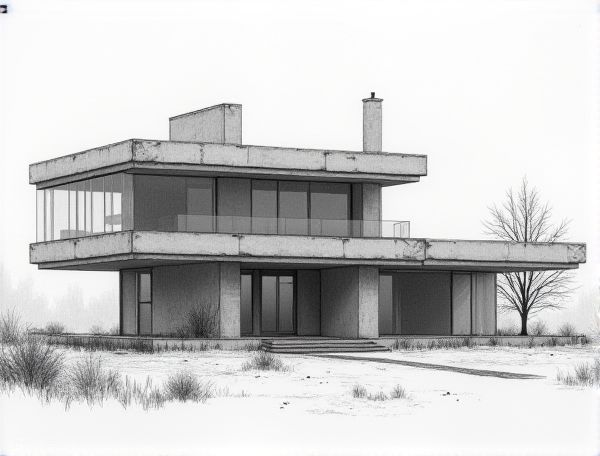 Brutalist Home Design Defined: Utilizing Fogged Glass Partitions in Modern Manufacturing