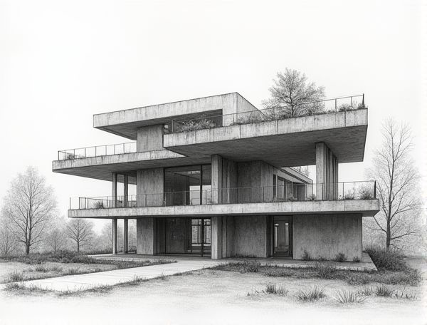 Brutalist Home Design with Green Roofs: Merging Industrial Aesthetics and Sustainable Manufacturing Practices