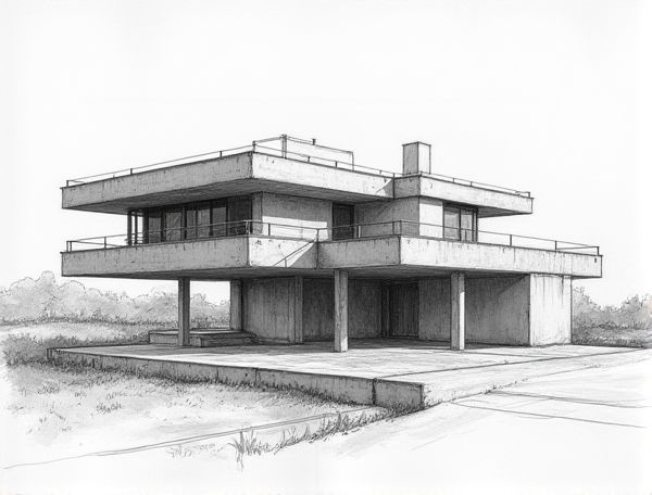 Brutalist Home Design: Distinctive Architecture Enhanced by Post-Tensioned Slab Construction in Modern Manufacturing