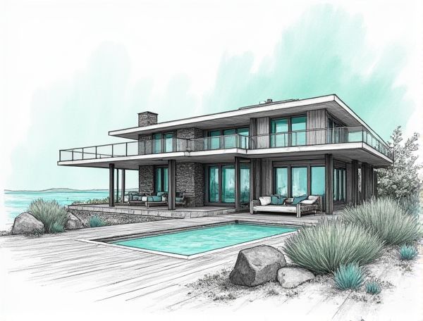 Coastal Grandmillennial Home Design: Sea Glass Mosaic Tiles Shaping Modern Manufacturing Trends