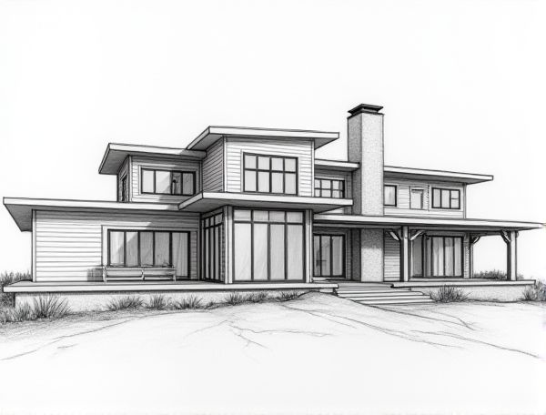 Coastal Home Design Featuring Clerestory Windows for Enhanced Cross-Ventilation in Modern Manufacturing Settings