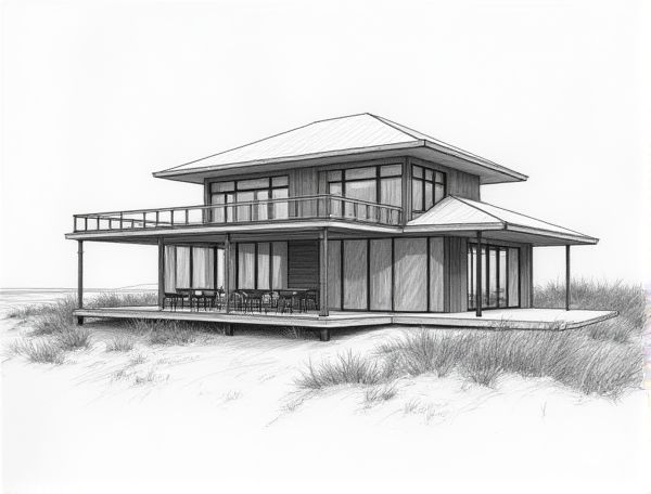 Coastal Home Design Featuring Hurricane-Resistant Windows in Modern Manufacturing