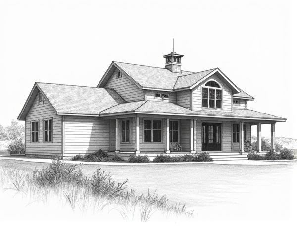 Coastal Home Design Featuring Shiplap-Clad Cupolas in Modern Manufacturing