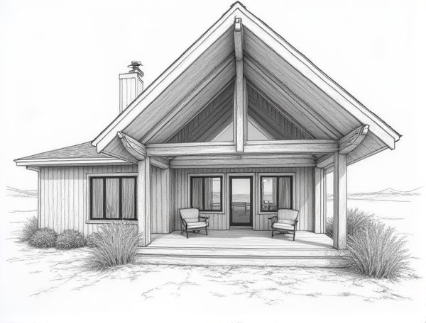Coastal Home Design: Shiplap-Clad Vaulted Ceilings in Modern Manufacturing