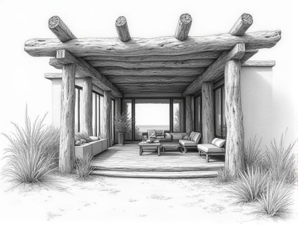 Coastal Home Design: Weathered Driftwood Beams in Modern Manufacturing