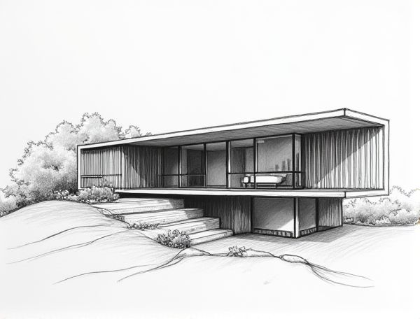 Contemporary Home Design Featuring Kinetic Facade Louvers in Modern Manufacturing