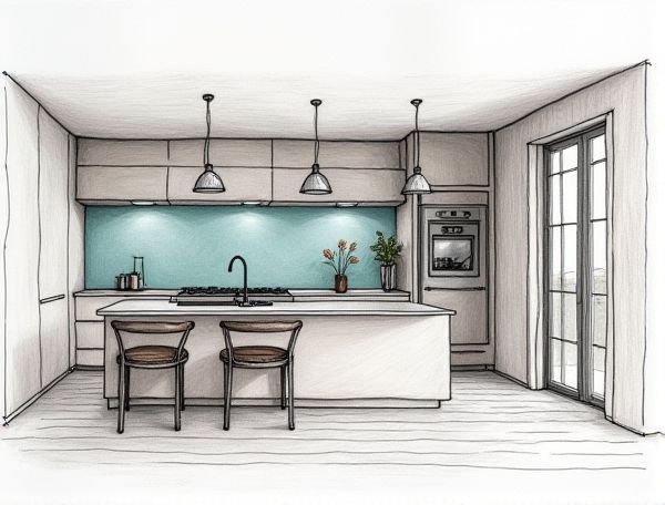 Cottagecore Home Design: Hand-Painted Tile Splashbacks in Modern Manufacturing