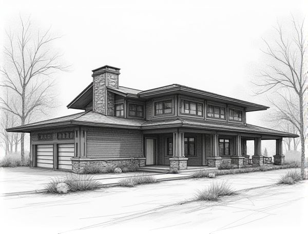 Craftsman Home Design Featuring Shou Sugi Ban Siding in Modern Manufacturing Practices