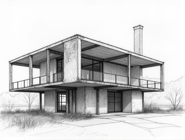 Deconstructivist Home Design with Exposed Steel Beams: Defining Aesthetic and Structural Modernism in Architecture