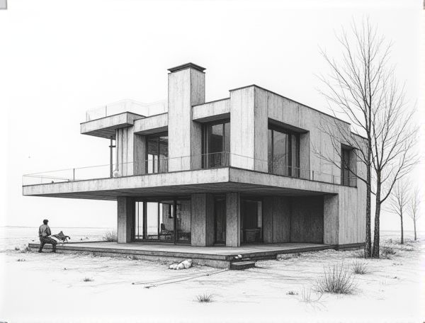 Deconstructivist Home Design with Fractured Glass Facades: Exploring Modern Manufacturing Innovations