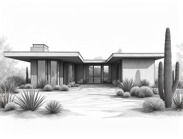 Desert Modern Home Design: Exploring Cactus Courtyard Concepts in Prefab Construction