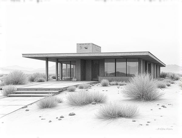 Desert Modern Home Design Featuring Clerestory Slot Windows in Sustainable Manufacturing