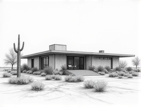 Desert Modern Home Design Featuring Geothermal Cooling Systems in Sustainable Manufacturing
