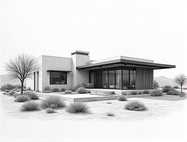 Desert Modern Home Design: Rammed Earth Walls and Sustainable Manufacturing Techniques