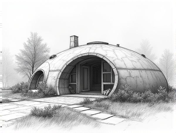 Earthship Home Design: Sustainable Living with Rainwater Harvesting Wells in Modern Construction
