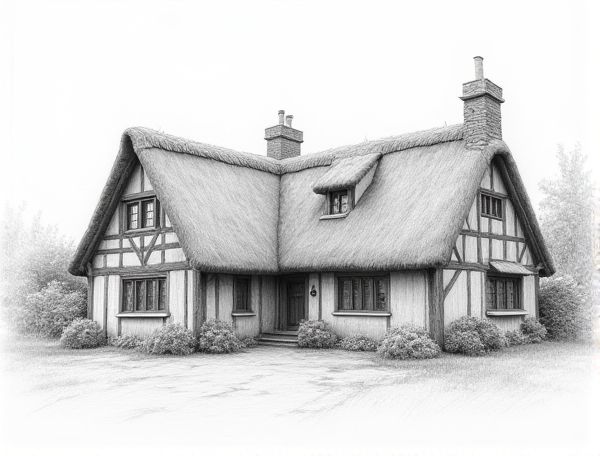 English Cottage Home Design with Thatched Roofing: Exploring Traditional Architecture in Modern Construction