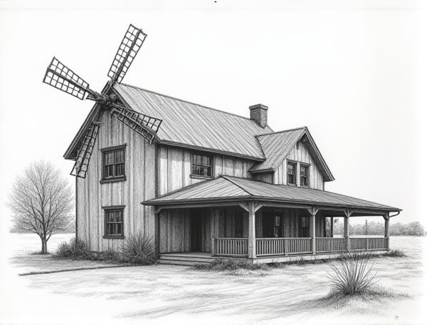 Farmhouse Home Design Featuring Antique Windmill Ceiling Fans: Stylish Manufacturing Trends and Benefits