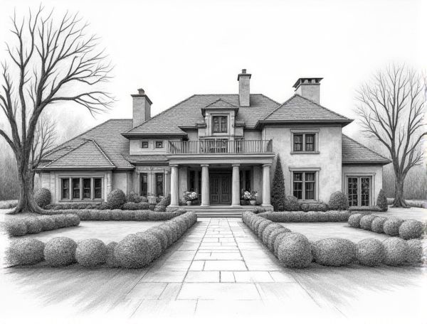 French Provincial Home Design with Parterre Gardens: Classic Elegance Meets Skilled Craftsmanship in Modern Manufacturing
