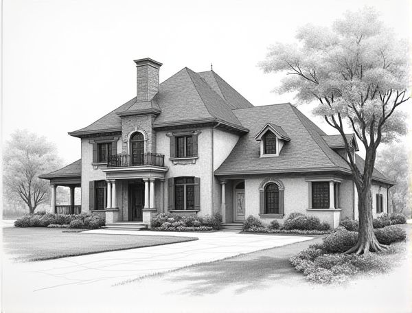 French Provincial Home Design: Timeless Elegance with Trompe-l'oeil Murals in Modern Manufacturing