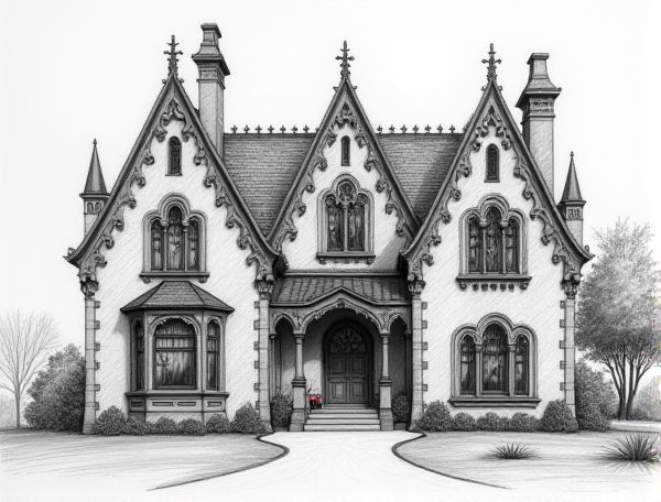 Gothic Revival Home Design Featuring Guastavino Tile Ceilings in Modern Manufacturing Techniques