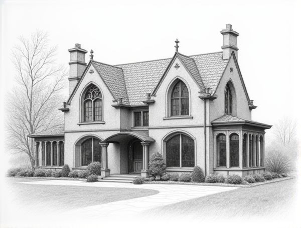 Understanding Gothic Revival Home Design with Lancet Archways in Modern Manufacturing