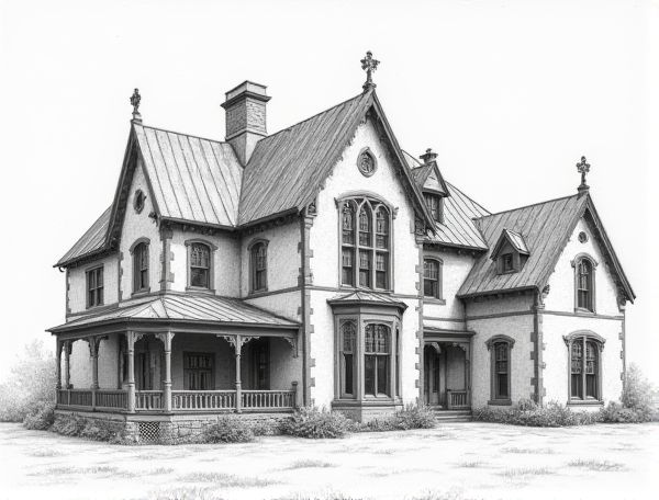 Gothic Revival Home Design: Exploring Lancet Window Nooks in Modern Home Manufacturing